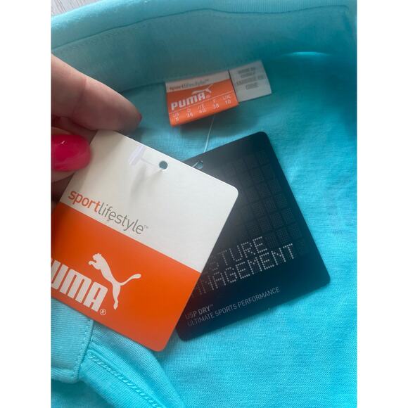 NWT PUMA Golf Tennis Blue Radiancy Hadley Sleeve Moisture Wicking Shirt S - Picture 9 of 12